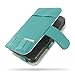 Price comparison product image PDair Nintendo New 3DS LL Leather Flip Pouch Case (Aqua), 100% Genuine Leather Folio [Magnetic Function] Traditional Design Slim Fit Case | Luxury Leather Book Case for Nintendo New 3DS LL