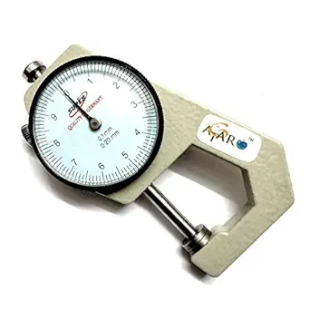 ATAR 01pc 0.1mm Pearl & Diamond Gauge Precision Dial Thickness Gauge Scale Meter Tool Pocket 0-20mm Measurement New ATCT1