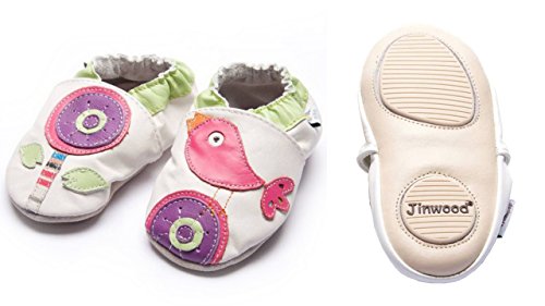 Jinwood designed by amsomo – Girls – Maedchen – Hausschuhe – Lederpuschen – Krabbelschuhe – soft sole / mini shoes div. Groeßen - 2