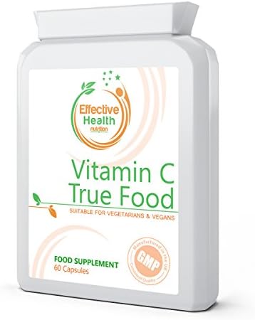 Vitamin C Food Form - 500mg - 60 Capsules - Natural Food State Vitamin C Supplement With Acerola Cherry for Superior Absorption - UK Manufactured - Best Form
