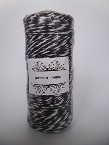 135m Spool Bakers Twine ~ 8 Ply ~ 100% Cotton ~ Black and White