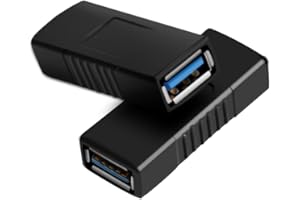 HSP-HSWITI SuperSpeed USB 3.0 Coupler Adapter, Type A Female to Female Bridge Extension Connector Plugs (2Pcs)