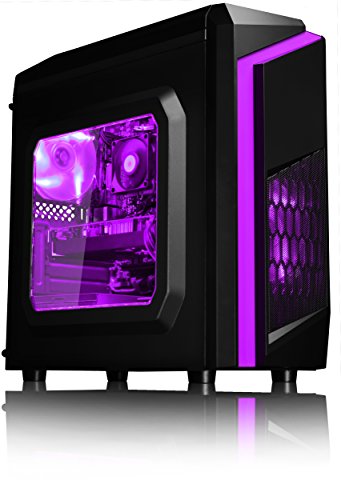 VIBOX Pyro GS370-81 Gaming PC – 3,9GHz Intel i3 Dual Core CPU, GTX 1070, leistungsfähig, Hochleistung, leistungsstärker, Spec, Desktop Gamer Computer mit Spielgutschein, Grün Innenbeleuchtung, lebenslange Garantie* (3,9GHz Intel i3-7100 Dual-Core Kabylake CPU-Prozessor, Nvidia GeForce GTX 1070 8GB Grafikkarte, 16GB DDR4 2133MHz RAM, 1TB (1000GB) SATA III HDD 7200rpm Festplatte, Aerocool 600W 85+ Netzteil, CIT Storm Grün Gaming Geh§use, Intel B250 LGA1151 Mainboard, Ohne Windows Betriebssystem) - 3