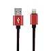 Price comparison product image iPhone Charger Lightning Cable Nylon Braided 2.1amp Fast USB iPhone Charger for Iphone 7 Plus 7 6S Plus 6 Plus SE 5S 5C 5, iPad 2 3 4 Mini, iPad Pro Air, iPod- Aluminum Connector (Red)