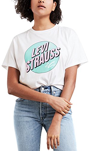 Levi's Damen Oberteile/T-Shirt Graphic J.V. Weiß S Levi's Damen Oberteile/T-Shirt Graphic J.V. Weiß S