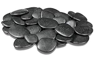 Teraplast Ciottoli decorativi in plastica riciclata, colore nero grande (5-8 cm)