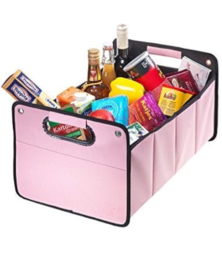 Lvguang Kofferraum Organizer Faltbar - Auto Aufbewahrungstasche 35x35x30cm Rosa