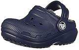 Doppelter Crocs-Komfort crocs Unisex-Kinder Classic Lined Kids Clogs, Blau (Navy/Charcoal 459), 28/29 EU