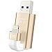 Produktbild Augustwxl DM Aiplay iPhone-USB-Stick, USB 3,0 High-Speed, für iPhone, iPad, iPod mit Apple-MFI-Zertifizierung gold gold 128 GB