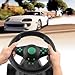 Price comparison product image Slri 180 Degrees Rotation ABS Gaming Vibration Racing Steering Wheel with Pedals - Black