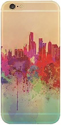 Jinberry Soft TPU Slim Case with Dust Plug for iphone7 Colourful Printing Pattern, Ultra Thin Fit 0.5mm Scratch Resistant Silicone Shell for Apple iphone 7 - Graffiti