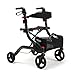 Produktbild FabaCare Rollator Four Light mit Vollausstattung, Leichtgewichtrollator Aluminium, faltbar, Farbe Carbon Grau