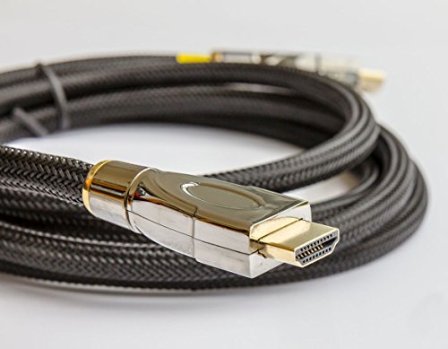 Python Series AKTIVES High-Speed-HDMI Anschlusskabel mit Ethernet – Redmere Chipsatz – 4K2K / UHD / Ultra HD / Full HD – OFC, 3D-Unterstützung, Nylongeflecht, Dreifachschirmung, schwarz, 15 m - 2