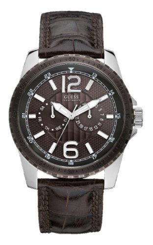 Guess Herren-Armbanduhr Analog Quarz Leder W11596G1 Guess Herren-Armbanduhr Analog Quarz Leder W11596G1