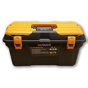 Taparia PTB-19 Plastic Tool Box with Organizer (Multicolour)