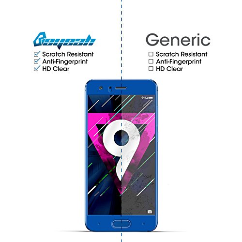 Huawei Honor 9 Panzerglas, Beyeah Vollständige Abdeckung Schutzfolie aus hochwertigem gehärtetem Glas für Huawei Honor 9 (Blau) - 3