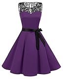 Ärmellos 1950er Kleid aus Spitze, Baumwolle und Elastan, mit abnehmbarer Gürtel