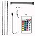 Produktbild SSCJ 4pcs LED-Streifenlicht, LED-TV-Hintergrundbeleuchtungs-Kit, Mehrfarben-RGB 50cm LED-Streifenlicht mit 24-Key-RGB-IR-Fernbedienung für das