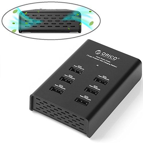 ORICO DUB-6P 72W 6 Ports USB Charging Hub with 12V/6.5A Power Adapter for Smartphones,Tablets and Portable Power Banks