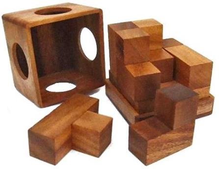 Preisvergleich Produktbild Soma Cube (Medium) Wooden Brain Teaser Puzzle by Winshare Puzzles and Games