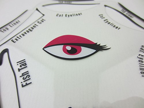 NALATI 6 in 1 Schablonen für perfekte Katze Eyeliner und Smokey Augen Make-up Werkzeug – weich - 4