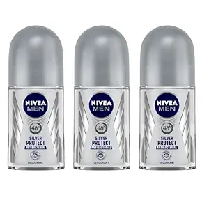 Nivea Silver Protect Deodorant Roll On for Men, 150 milliliters