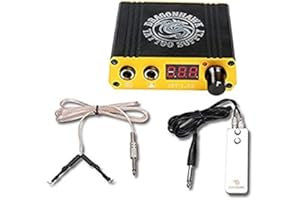 DRAGONHAWK LCD Portable Mini Tattoo Power Supply Clip Cord Foot Pedal Kit P077EUYMX
