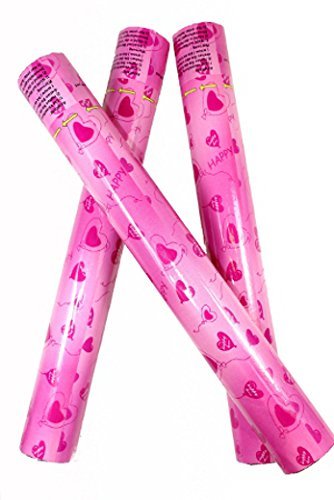 6 XL Konfetti-Shooter Herz 40cm mit Folien-Herzen - 2