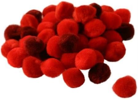 PW International Piwi 45 Red Pompoms 15 mm for Crafts