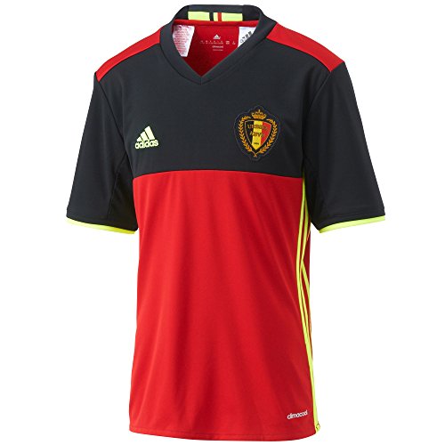 adidas Kinder UEFA EURO 2016 Belgien Heimtrikot Replica, schwarz/rot, 164, AA8743