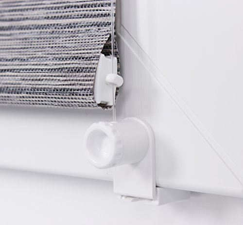EFIXS Montageset für Minirollo, Easyrollo, Klemmrollo oder Klemmfixrollo ~ Bedienlänge 100 cm ~ OHNE BOHREN ~ Farbe: weiss ~ Rollowelle: Innendurchmesser 16 mm ~ Aussendurchmesser 17 mm ~ Lieferumfang: Klemmträger oben, Klemmträger unten, Rollohalter, Ösen, Sehne, Endlager, Kettengetriebe, Kettenhalter, Klebepads ~ SET 17/100 - 4