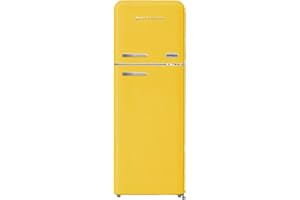 PYRAMIDEA Frigorifero Vintage Colorato Ocra Doppia Porta Ventilato 240 L Lordi (206 L Netti) MAMBO2402O