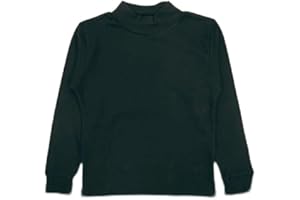 FRANZONI Maglia collo a lupetto per ragazzo e ragazza, in caldo cotone invernale, per bambino e bambina, vari colori. (14 anni, Verdone)