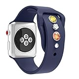 Webla Apple Strap Customized Zubehör Apple Watch Diamant-Zubehör 3 Stücke Kristall Dekorative Stilvolle Anpassen Zubehör Schnallen Für Apple Watch (C)