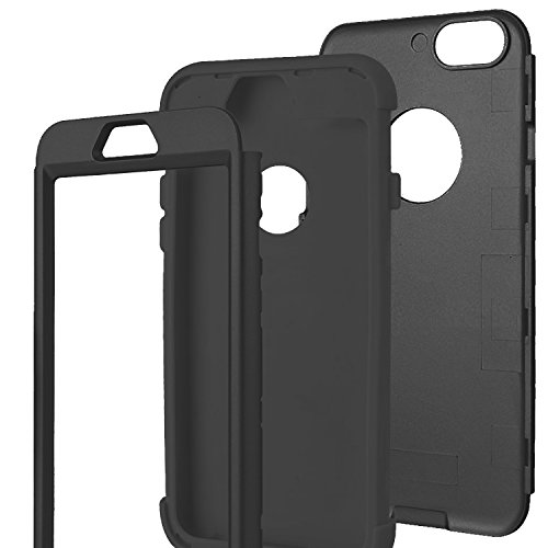 iPhone 6S Case, iSOUL [Newest] Protective Extreme Shockproof Military Tough Dual Layer Armor Case Bumper Defender Cover Shell Case [Black] For iPhone 6 / 6S - Heavy Duty Impact Protection