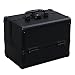 Produktbild Songmics Beauty Case Kosmetikkoffer Multikoffer Etagenkoffer mit Spiegel 24 x 19 x 17 cm (B x H x T) schwarz JBC316B