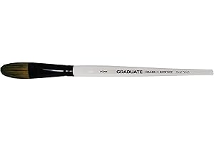 DALER ROWNEY Daler-Rowney Graduate Watercolour Brush, Pony & Synthetic Blend, Short Handle, Oval Wash, 3/4in