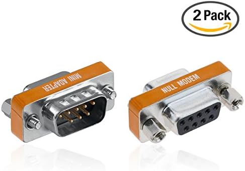 IIEasy 9 Pin Male to Female Null Modem Adapter/Connector - Serial Pin DB9 Cable -M/F 2er Set