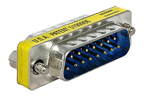 Adapter Sub-D 15 Pin Stecker an Sub-D 15 Pin Stecker, Gender Changer, Delock® [65479]