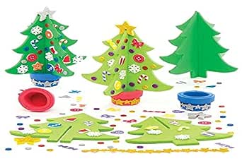 Baker Ross Weihnachtsbaum-Bastelset Für Kinder – 3 Stapelbäume Zum Selbermachen Und Dekorieren