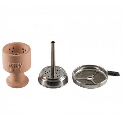 Shisha Set mit Shisha Amy Deluxe Stillness Klick II, Kohleanzünder, Naturkohle, Kaminkopf, Dampfsteine (Schwarz / Dunkel-Chrom) - 7