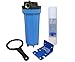 Produktbild 25,4 cm Standard Filter Blau Gehäuse mit 3/10,2 cm Anschlüsse, Druckminderer und Sediment Filter