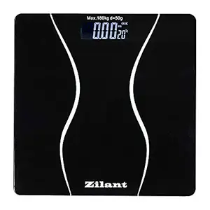 Zilant Zilant 6 mm Automatic Personal Digital Weight Machine With Large LCD Display and 4 Sensor Technology For Accurate Weight Measurement (PWS-003) (Black)