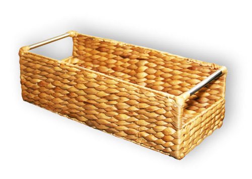 KMH®, Extra schmale Korb-Box aus geflochtener Wasserhyazinthe (#204034)