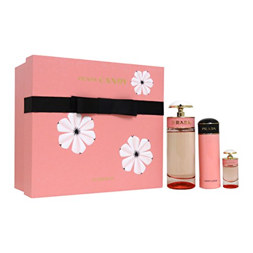 Prada Candy Florale Giftset EDT Spray 80ml + EDT 7ml + Body Lotion 75ml