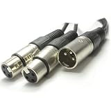 Câble Double XLR Femelle Vers RCA - 1 M, Connecteurs Nickelés, Pour Connexion Audio Mixeur, Micro, Système Home Cinéma