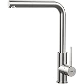 TEKA Single-lever kitchen faucet, 360&ordm; swivel high spout, removable handle, eco anti-scale, stainless steel AISI 304, model U