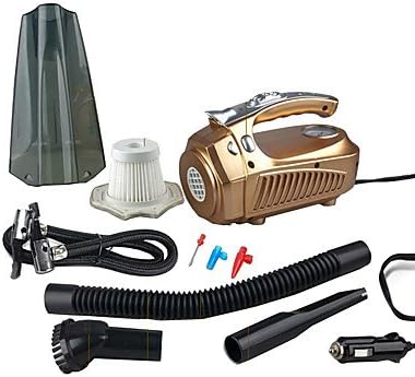 HFXDXR Newest Portable Car Vacuum Cleaner 12V 4 IN 1 High-Power Wet & Dry Dual-use Super Suction Dust Buster With Inflatable Pump