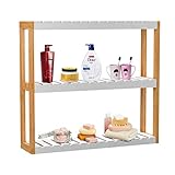 ablage holz stapelbar Einfache Montage - Anleitung und Hardware-Zubehör sind enthalten, Sie können dieses Wandregal Holz in 3-5 Minuten bauen