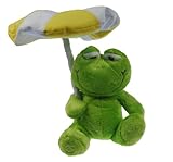 Niermann Standby Noche de luz LED de la felpa de la rana con el cambio de color en el paraguas,...